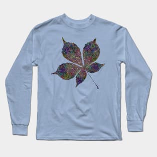 Glam Rainbow Metallic Leaf Long Sleeve T-Shirt